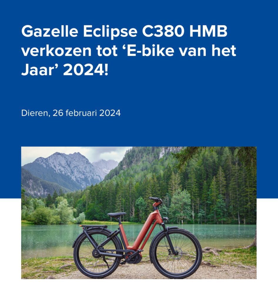 Gazelle Eclipse C3870 HMB E-Bike van het jaar 2024